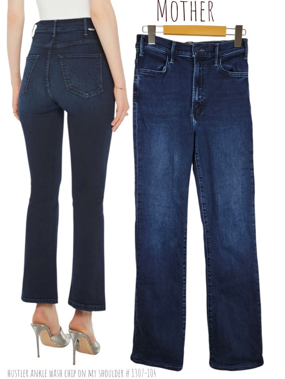 MOTHER The Hustler Ankle Jeans  Chip On My Shoulder High Rise Bootcut Women's 26